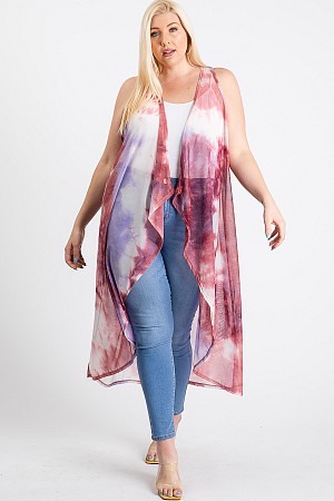 Longline kimono in an allover 
